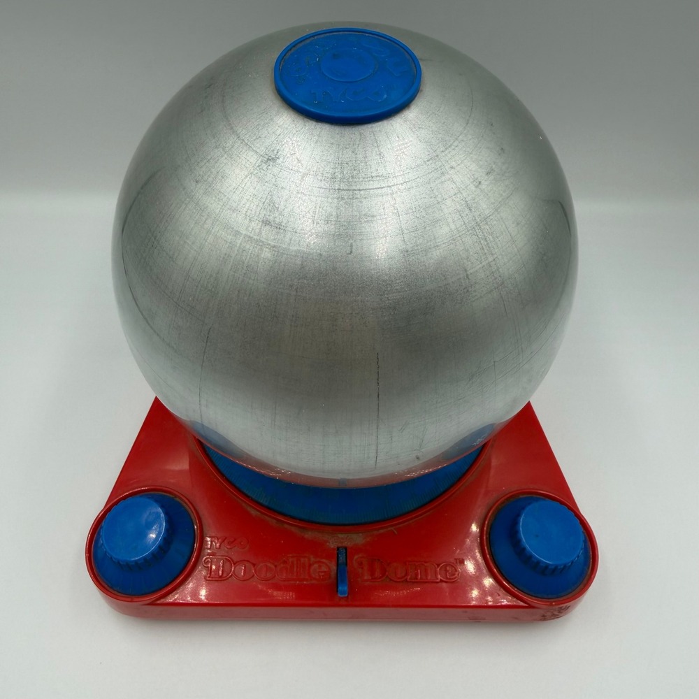 Vintage 1991 Tyco Doodle Dome Drawing Toy Red Base 3D Etch A Sketch TESTED